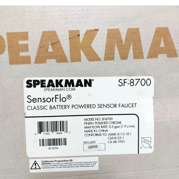 Speakman SF-8700  SensorFlo Battery powered sensor faucet Polished Chrome - Picture 7 of 8